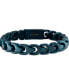 ფოტო #1 პროდუქტის Blue-Tone IP Stainless Steel Link Bracelet