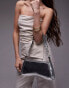 Фото #3 товара Topshop Sisi shoulder bag with chain detail in silver