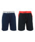 Navy, Heather Gray Black, Red