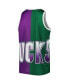 ფოტო #4 პროდუქტის Men's Ray Allen Hunter Green and Purple Milwaukee Bucks Sublimated Player Tank Top