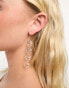 Фото #4 товара Accessorize statement cut crystal drop earrings in gold