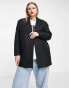 Noisy May Curve tailored blazer in black