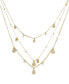 ფოტო #1 პროდუქტის Crystal Detailed Triple Layer Necklace