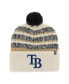 Фото #1 товара Men's Natural Tampa Bay Rays Tavern Cuffed Knit Hat with Pom