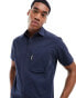 Фото #1 товара Marshall Artist pocket detail short sleeve shirt in navy