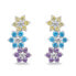 Фото #2 товара Sparkling silver earrings with zircons EA719W