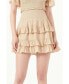 ფოტო #1 პროდუქტის Women's Smocked Ruffled Mini Skirt