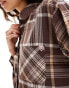 Фото #4 товара Miss Selfridge oversized shirt in brushed check