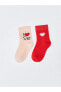 Фото #2 товара LCW ECO Desenli Kız Bebek Soket Çorap 2'li