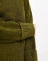 Фото #6 товара Pretty Lavish oversized borg knit jumper in dark olive