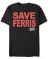 Day off Men's Save Ferris Text Short Sleeve T- shirt 2XL - фото #1