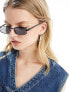 Фото #7 товара ASOS DESIGN square 90s metal sunglasses in black