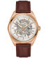 Men's Automatic Classic Surveyor Brown Leather Strap Watch 41mm