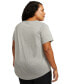 Фото #2 товара Plus Size Active Dri-FIT Women's Short-Sleeve Logo T-Shirt
