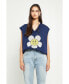 Фото #2 товара Women's Daisy Jacquard Knit Sweater Vest