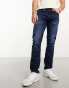 Only & Sons weft regular fit stretch jeans in mid wash