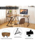 Фото #4 товара L-Shaped Desk Reversible Corner Computer Desk with Movable Shelf and CPU Stand