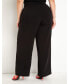 Фото #3 товара Женские брюки ELOQUII прямого кроя из двойной ткани - 30, цвет печенье