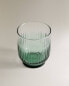 Lined design glass tumbler