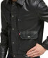 Фото #4 товара Men's Faux Leather Snap-Front Water-Resistant Jacket