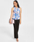 Women's Printed Twist-Front Halter Top, Created for Macy's