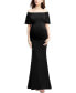 ფოტო #1 პროდუქტის Maternity Abigail Off Shoulder Maxi Dress