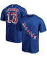 ფოტო #1 პროდუქტის Men's Big and Tall Alexis Lafreniere Blue New York Rangers Name Number T-shirt