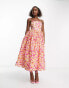 Maya floral tutti fruit midi dress in pink