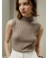 Фото #1 товара Women's Silk-Cashmere Blend Knit Top for Women