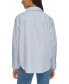 Фото #2 товара Women's Cotton Striped Boyfriend-Fit Shirt