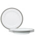 Фото #1 товара Crestwood Platinum Set of 4 Dinner Plates, Service For 4