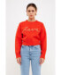 ფოტო #3 პროდუქტის Women's Love Chenille Embroidered h Sweater