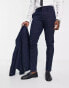 Фото #2 товара ASOS DESIGN skinny suit trousers in crosshatch in ice grey