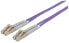 Фото #2 товара Intellinet Fiber Optic Patch Cable - OM4 - LC/LC - 5m - Violet - Duplex - Multimode - 50/125 µm - LSZH - Fibre - Lifetime Warranty - Polybag - 5 m - OM4 - LC - LC
