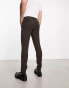 ASOS DESIGN super skinny smart trousers in brown