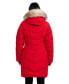 ფოტო #2 პროდუქტის Women's January Down Chevron Puffer with Detachable Hood Fur