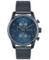 ფოტო #1 პროდუქტის Men's Chronograph Skymaster Blue Ion-Plated Mesh Steel Bracelet Watch 44mm