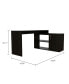 Фото #4 товара Lyncliff 1-Drawer 2-Shelf L-Shaped Office Desk Black Wengue