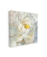 Delicate Flower Petals Soft White Yellow Painting Art, 17" x 17"