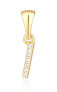 Фото #1 товара Gold-plated pendant with zircons letter "I" SVLP0948XH2BIGI
