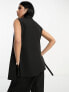 Фото #7 товара Miss Selfridge co-ord sleeveless oversized blazer with side splits