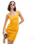 Фото #1 товара ASOS DESIGN square neck tie back mini sundress in mango