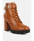 Фото #3 товара Women's grahams faux leather lace up boots