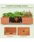 Raised Garden Bed Wood Rectangular Planter Box with 2 Drainage Holes