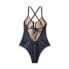 Фото #5 товара Women's Shirred V-Wire Plunge One Piece Swimsuit - Shade & Shore Gray S