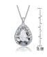 Фото #2 товара Unique Pear-shaped Pendant Necklace with Colored Cubic Zirconia