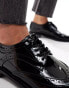 Фото #2 товара ASOS DESIGN More flat lace up shoes in black