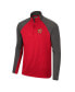 Фото #3 товара Men's Red, Charcoal Maryland Terrapins Two Yutes Raglan Quarter-Zip Windshirt