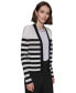 Karl Lagerfeld Women's Striped Open-Front Cardigan Sweater Белый, XL - фото #3