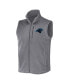 ფოტო #3 პროდუქტის Men's NFL x Darius Rucker Collection by Gray Carolina Panthers Polar Fleece Full-Zip Vest